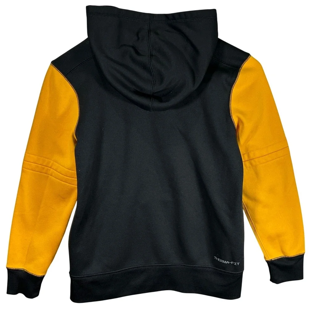 Nike Pittsburgh Pirates Baseball Therma-FIT Hoodie Youth Small Black Yellow